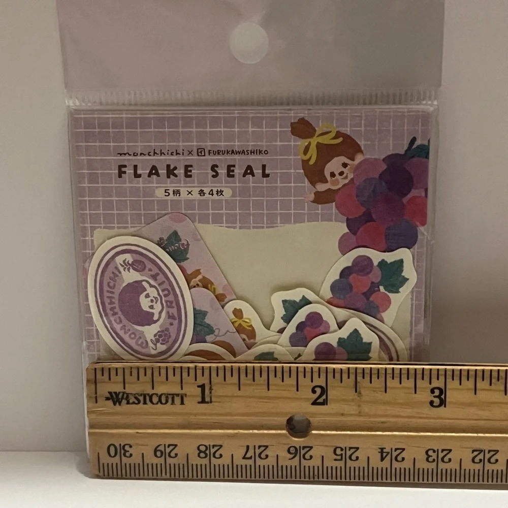 Monchhichi Fruit Series-Grape Sticker Flake Set